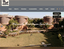 Tablet Screenshot of hotelshyamfarm.com